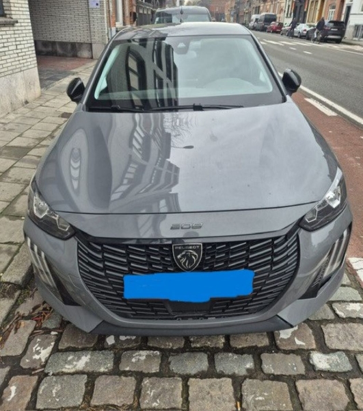 Peugeot 208 vijfdeurs, grijze kleur, eerste inschrijving 15/04/2025, chassisnummer: VR3UPHPX5S4065645, geen sleutels