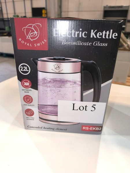 Een waterkoker van ROYAL SWISS – kavel bij Auctionline, Anderlecht