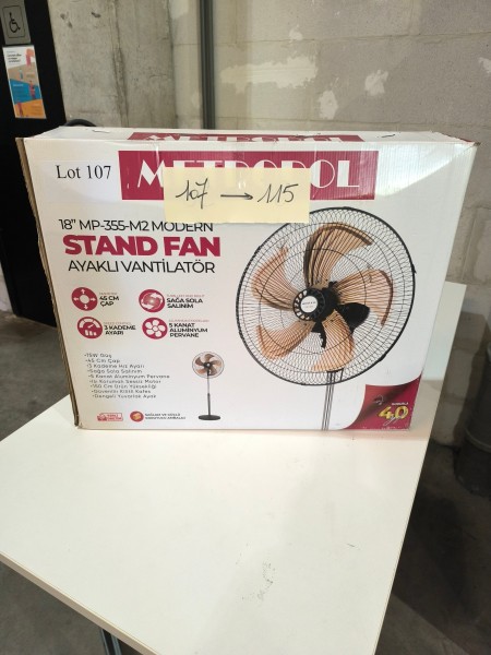 Een METROPOLE-staande ventilator – kavel bij Auctionline, Anderlecht
