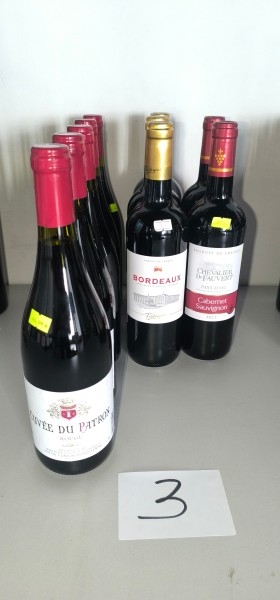 Een set van 10 flessen Franse rode wijn – kavel bij Auctionline, Anderlecht