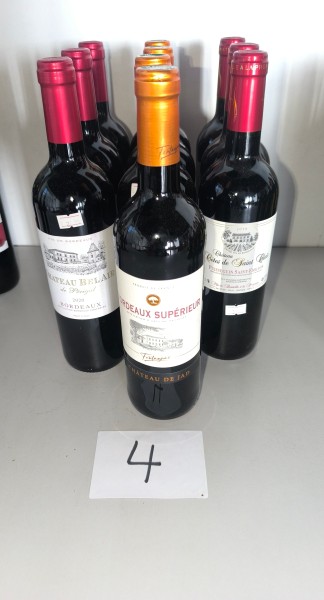 Een set van 10 flessen Franse rode wijn – kavel bij Auctionline, Anderlecht