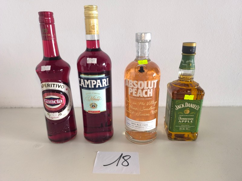 4 flessen diverse aperitieven – kavel bij Auctionline, Anderlecht
