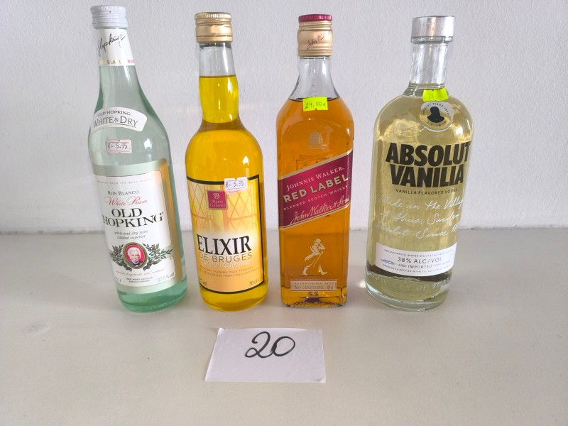 4 flessen diverse aperitieven – kavel bij Auctionline, Anderlecht