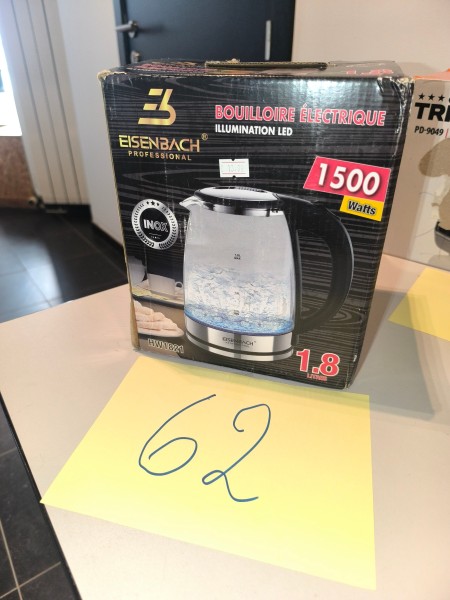 Een elektrische waterkoker met verlichting – kavel bij Auctionline, Anderlecht
