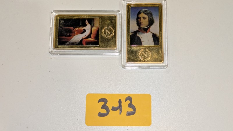 2 vergulde „Napoleon“-staafjes (+/- 51 gr elk) – kavel bij Auctionline, Anderlecht