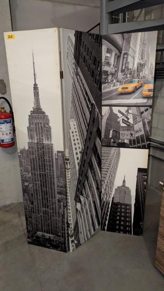 Een kamerscherm met New York-motief – kavel bij Auctionline, Anderlecht
