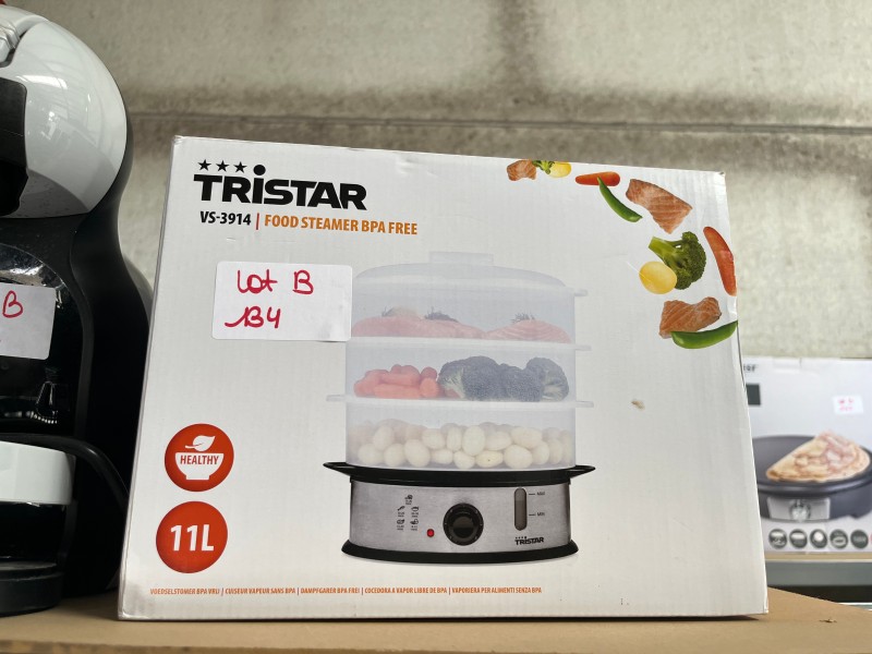 LOT B134 - Cuiseur vapeur électrique TRISTAR VS-3914 – 11 L – kavel bij Auctionline, Leglise