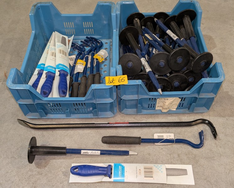 Een set beitels, koevoeten en vijlen – kavel bij Auctionline, Anderlecht