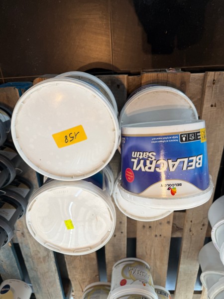 7 potten Belacryl Satin (2,5 l) – kavel bij Auctionline, Anderlecht