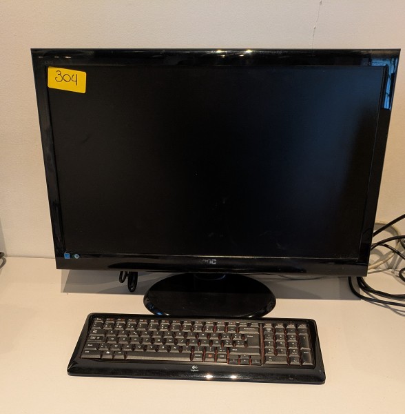 Een NEC-beeldscherm + een LOGITECH-toetsenbord – kavel bij Auctionline, Anderlecht